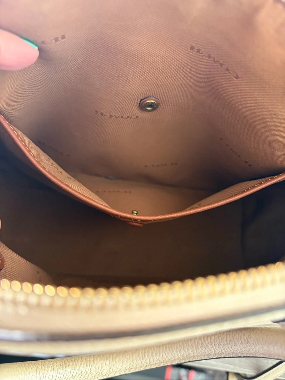 Coach Elise Satchel Chalk Beige Pebbled Leather Crossbody Bag